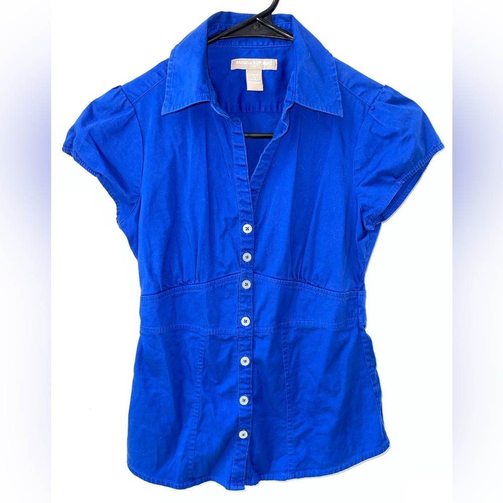 Banana Republic Royal Blue Button-Down Shirt